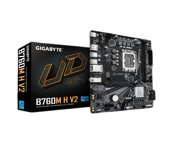 לוח למעבדי אינטל Gigabyte B760M H V2 DDR5 Micro Atx LGA1700