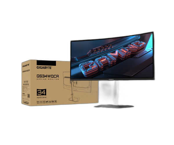 מסך Gigabyte GS34WQCA 34 WQHD VA 1Ms 120Hz HDR10 Curved Vesa100