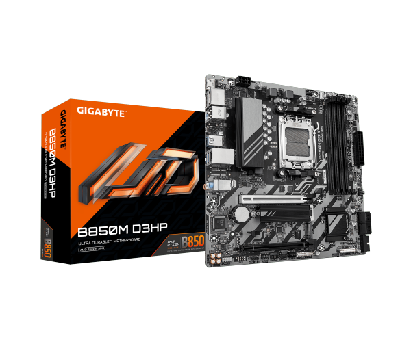 לוח אם Gigabyte B850M D3HP 1.2 mATX DDR5 AM5 1GbE Lan USB-C