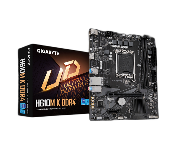 לוח אם GIGABYTE H610M K DDR4 M-ATX LGA1700 M.2 1GBE LAN