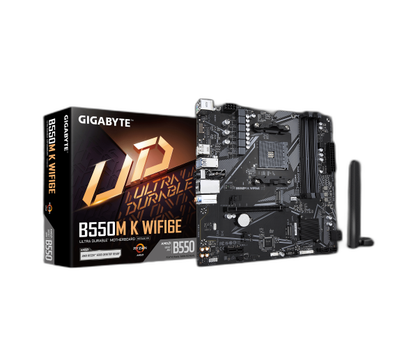 לוח אם Gigabyte B550M K WF6E AM4 Micro-AtX DDR4