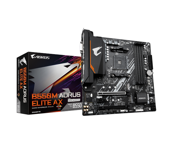 לוח אם Gigabyte B550M AORUS ELITE AX AM4 DDR4 WIFI DVI HDMI M-Atx