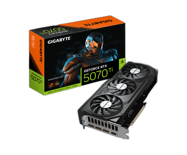 כרטיס מסך GIGABYTE GeForce RTX 5070 Ti WINDFORCE OC V2 16G