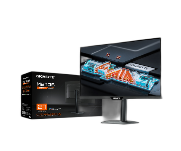 מסך גיימינג חכם Gigabyte M27QS 2K SS IPS 1Ms 180Hz Google TV