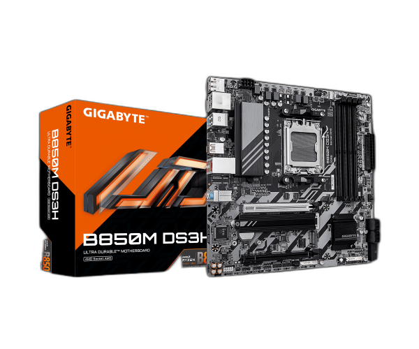 לוח אם GIGABYTE B850M DS3H DDR5 MICRO-ATX AM5 2.5GBE LAN