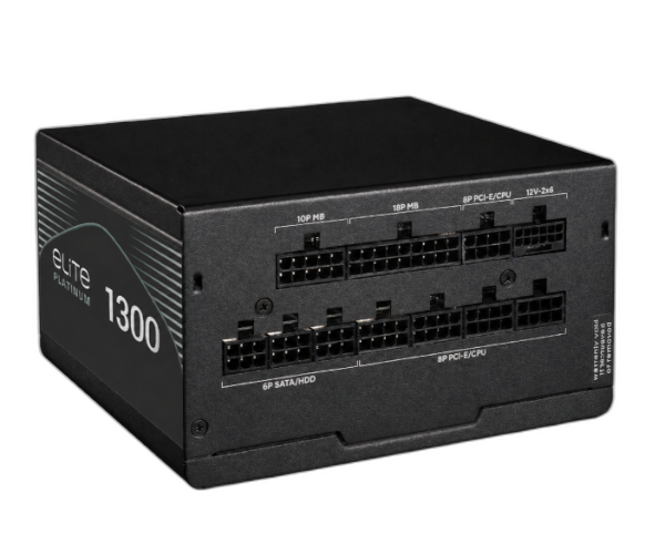 ספק כוח מודולרי Cooler Master Elite 80 Plus Platinum 1300W ATX 3.